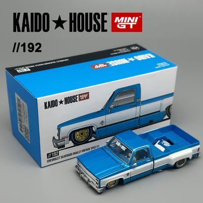 Kaido House MINIGT Chevrolet Silverado Dually Vintage Spec V1 KHMG Alloy Car Model 192