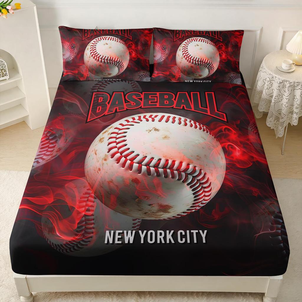 Ball Sports Pattern Mattress Three-Piece Digital Printing Mattress Bedding Set Adult Children