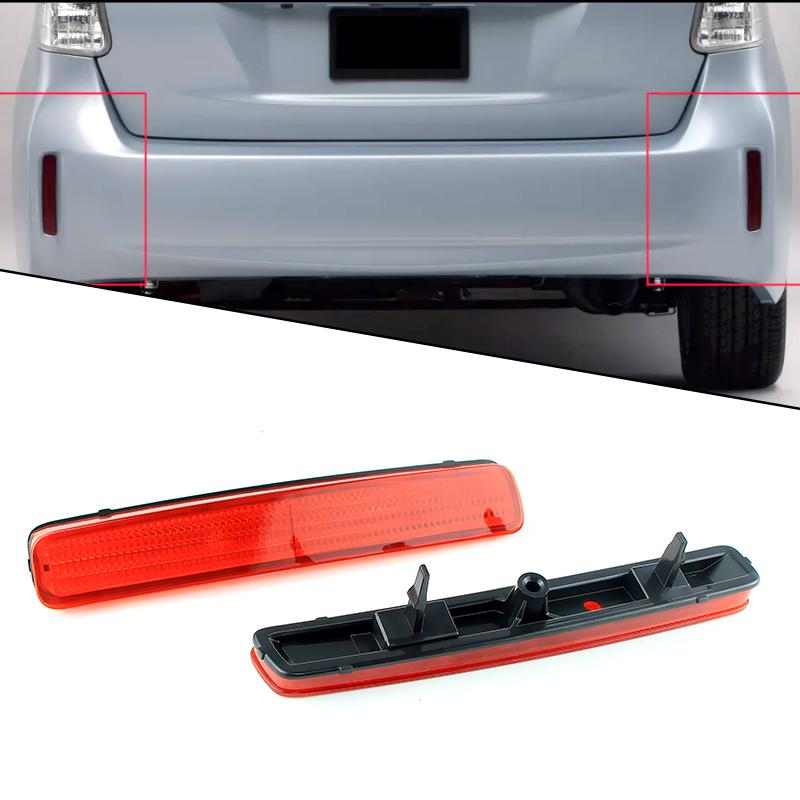 2PCS For Toyota Prius V 12-17 Scion tC 14-16 Prius 40 Esquire Spade Rear Bumper Reflector Shell No Bulb 81920-47010,81910-47010