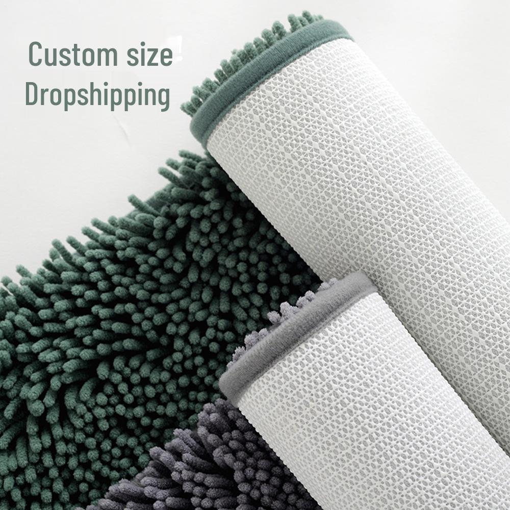 Hot-Selling Chenille Water-Absorbing Anti-Slip Mat for Bedroom, Entrance, and Bathroom