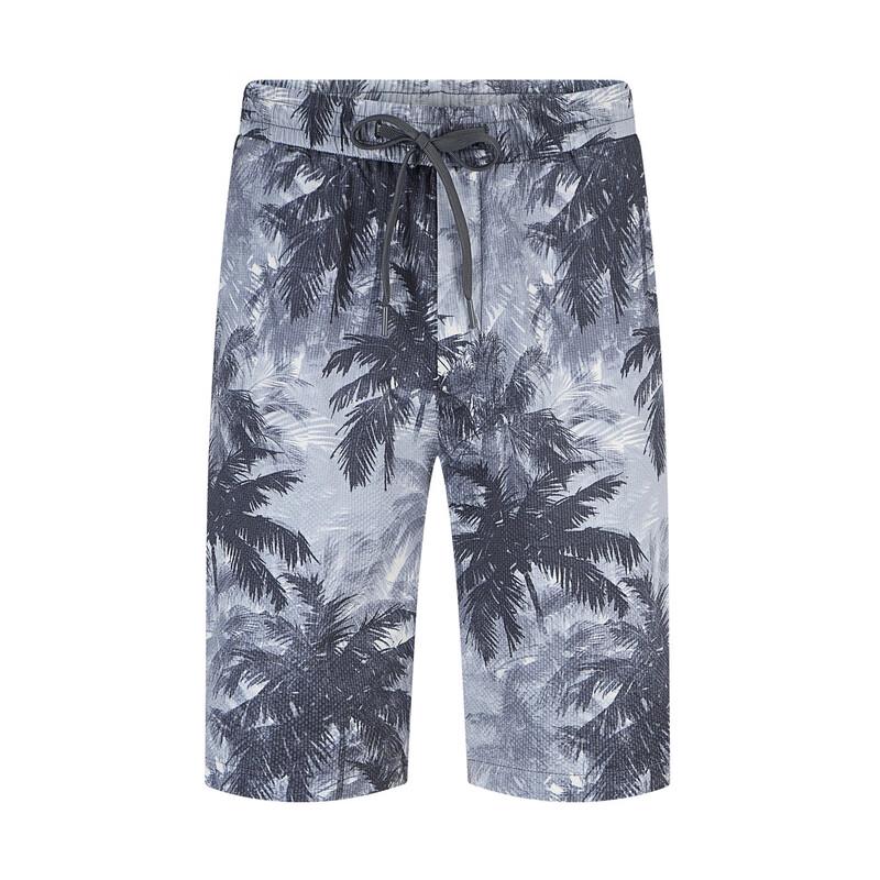 Qipai Men's Resort Series Summer Coconut Print Straight Shorts