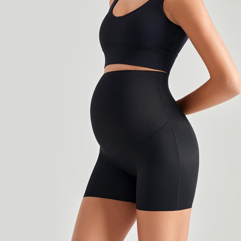 

Maternity safety pants summer crotch free underwear maternity underwear high waist large size shark high elastic maternity leggings M чёрный