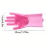 Kitchen silicone dishwashing gloves, household cleaning, waterproof dishwashing brush