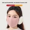 Women Winter Warm Face Mask Fleece Lined Thickened Two-in-One Earmuff Windproof Cold-resistant Cycling Mask Ear Protection