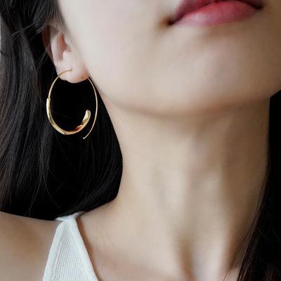 Elegant French Design Luxury Large Hoop Earrings