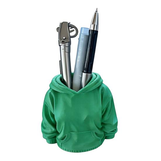 3D Printed Hoodie Pen Holder, Makeup Brush Organizer for Desk, Creative Sweatshirt Shape Pencil Storage Container, School Office Supplies