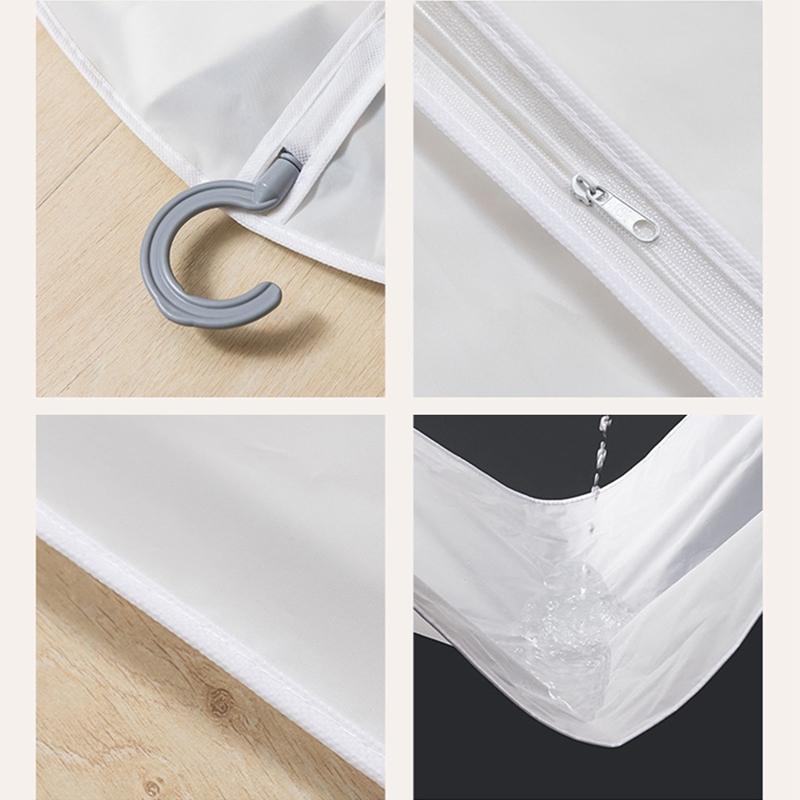 Kleiderhülle Staubschutz Brautkleidhülle Anzug Mantel Aufbewahrungstasche Transparent Vollständig Geschlossen Kleiderhülle mit Reißverschluss