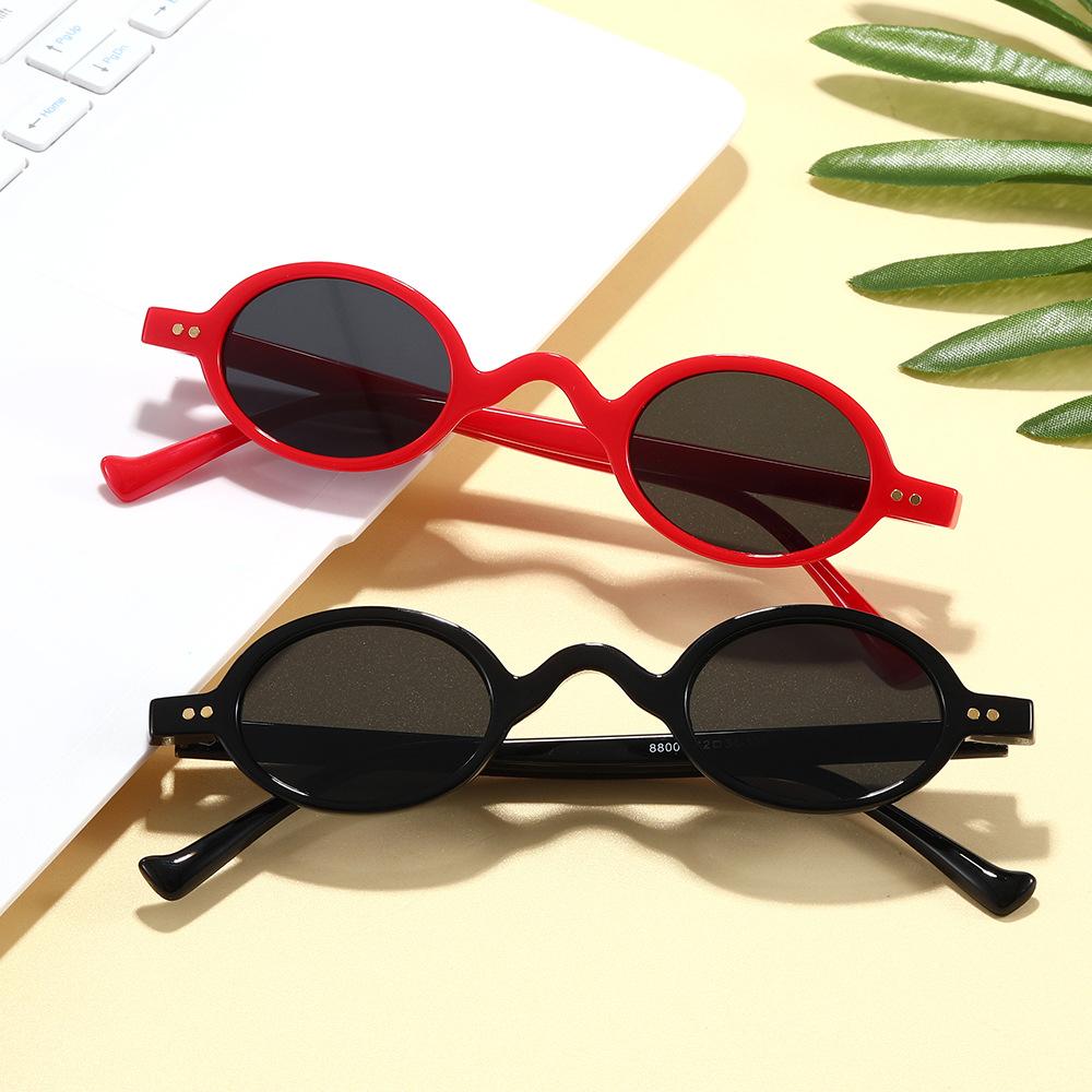 Fashion Small Round Sunglasses Women Vintage Punk Sun Glasses Hip Hop Oval Sunglasses Travel Shades UV400