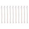 Cotton Cord Wicks and Ceramics Holders for Alcohols/Oil Lamp Long Lastings Flame 10pcs Set for Laboratory and Craft Use