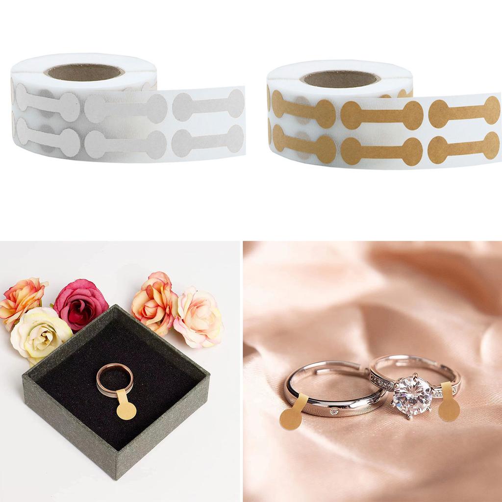 500 Pcs Portable Jewelry Price Tag Self Adhesive Barbell Stickers Kraft Paper Labels Ring Bracelet Jewelry Tags