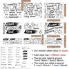 Spakon 9 Sheets Dresser Clothing Labels Removable Drawer Clothes Design Decals Wardrobe Decorative Bedroom Clothes Drawer Stickers for Organizing