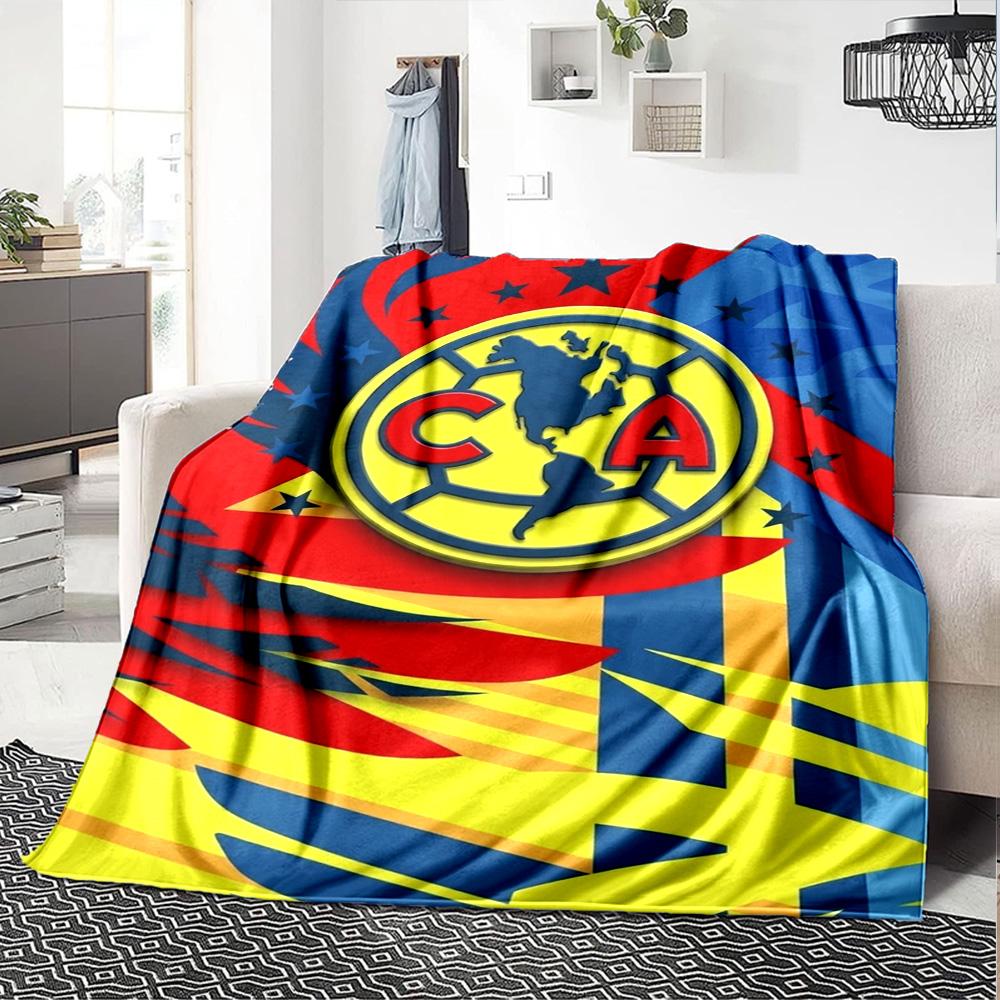 Club América Print Flannel Blanket High Quality Warm Comfortable Cover for All Seasons Perfect for Gifts Home Decor