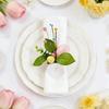 Easter Themed Simulated Green Grass Napkin Rings With Silk Leaf And Colorful Eggs For Festival Table Decoration