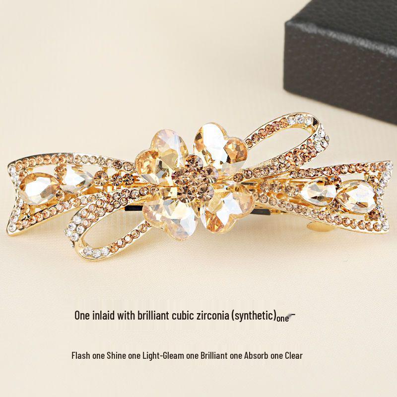 Lussuoso Fermaglio Medio per Capelli con Strass per Donna - Accessorio per Capelli in Cristallo