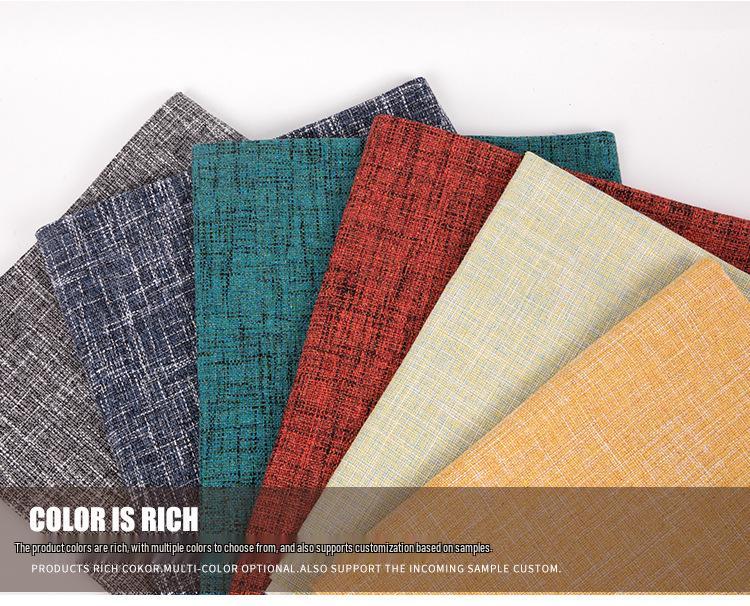 Polyester Cotton Yarn-Dyed Solid Color Linen-Like Fabric Sofa Towel & Tablecloth