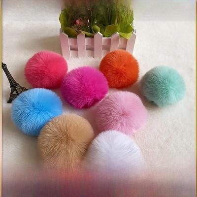 Kleurrijke 5cm Faux Rex Konijnenbont Bal voor DIY Sieraden, Kleding en Schoenen Hoed Decoratie