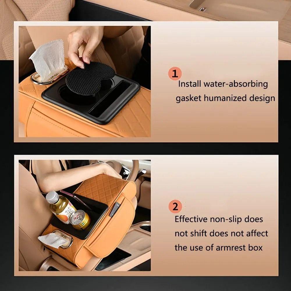With Cup Holder Armrest Heightening Pad Elbow Support Car Console Console Pillow  Auto Interior
