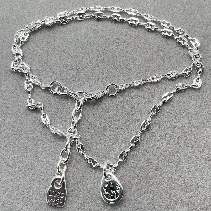 2024 UNOde50 Bestselling Blue Gem Pendant Necklace for Women