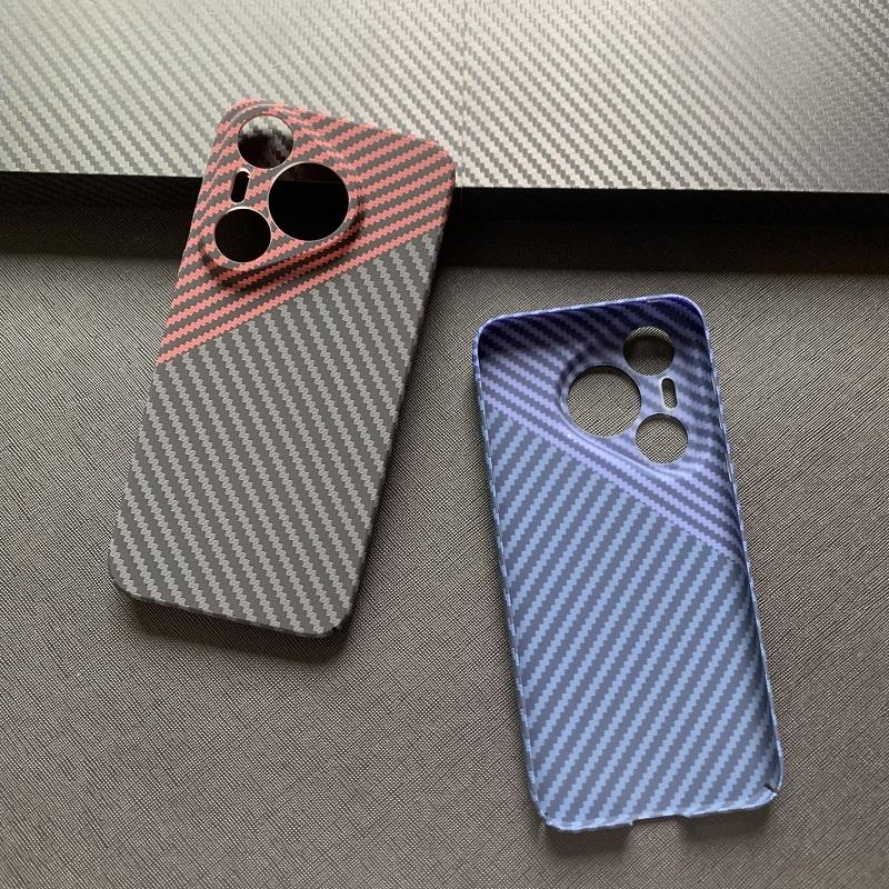 Case For Huawei Pura 70 Pro 70 Ultra Carbon Fiber Texture Skin-Friendly PC Cover For Huawei Pura70 Ultra Pro Shockproof Bumper
