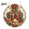 Reusable Christmas Decorations Hanging Diamond Art Ornament, 2D Acrylic Pearl Painting Window Pattern Suncatcher, Holiday Pendant for Wall Decor