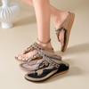 Sommer Boho Stil Schuhe Damen Flache Sandalen Dicke Sohle Weich Bequem Elegant Damen Strand Sandalen Rosa Schwarz Übergröße 42