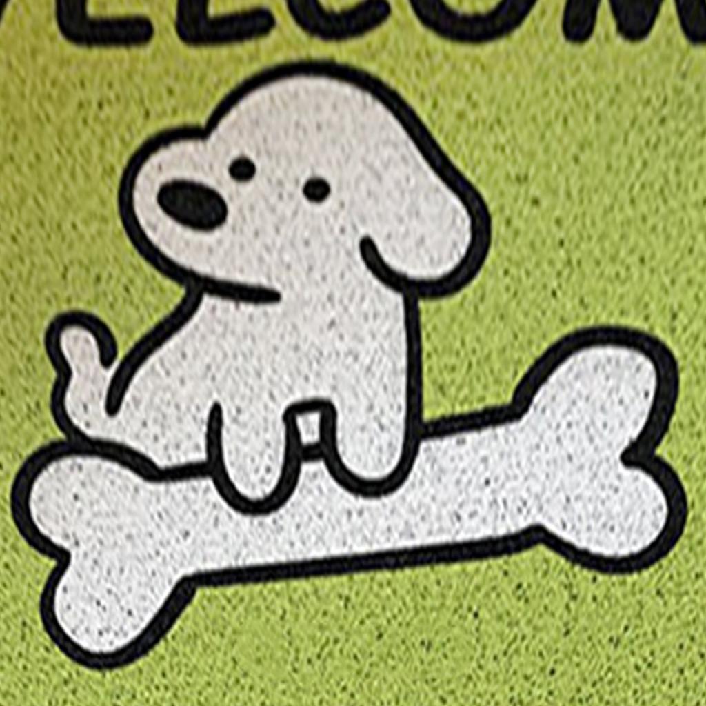 Door Mat Cute Cartoon Dog Pattern Anti Slip Mud Scraping Welcome Rug Front Door Rug Home Decoration