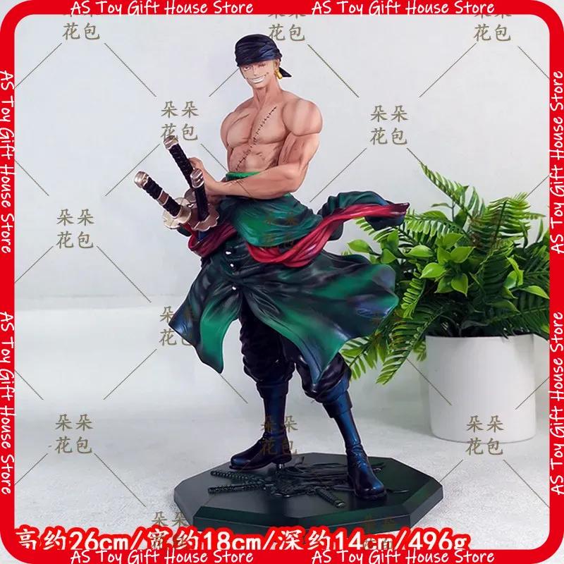One Piece Roronoa Zoro Action Figure Anime Peripheral Collectible Model 26Cm Statue Desk Decor Trendy Toy Gift For Anime Fans