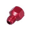 X AUTOHAUX Cooler Fitting Adapter Fitting Automotive Hose End Connector Aluminum Alloy AN8 Female To AN6 Male Red