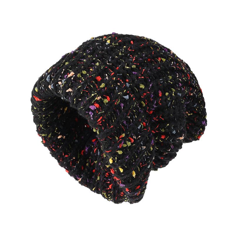 Trendy Mixed Color Slouchy Beanie Classic Coldproof Warm Skull Cap Thick Knit Hats Beanies For Women Autumn & Winter