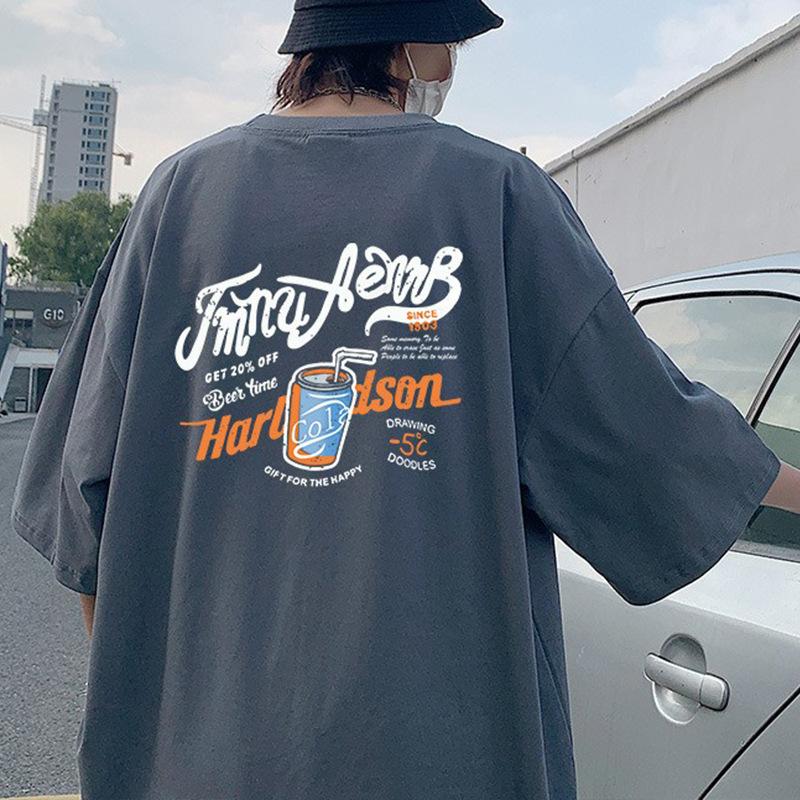 Cool Summer Men's Oversized Drop Shoulder T-Shirt Heavy Cotton Man Streetwear Tee