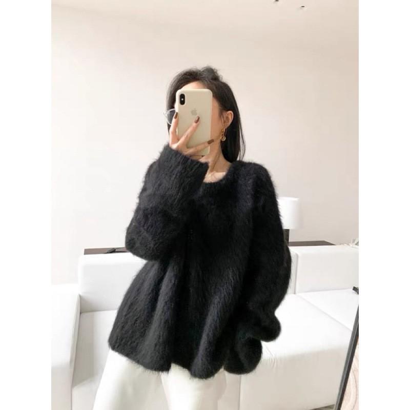 Cozy Mink Velvet Women's Sweater: Thick, Premium Knit for Autumn/Winter - Chic, Relaxed Style