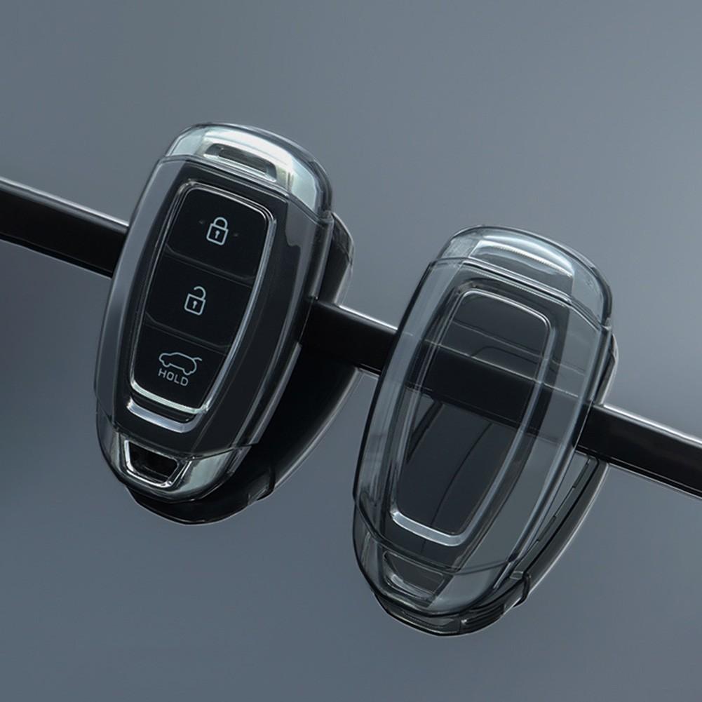 Black Transparent Key Fob Case Cover Elantra Palisade