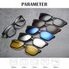 Spectacle Frame With 5 Pieces (Magnetic) Polarized Sunglasses Lens Sports Eyewear Glasses