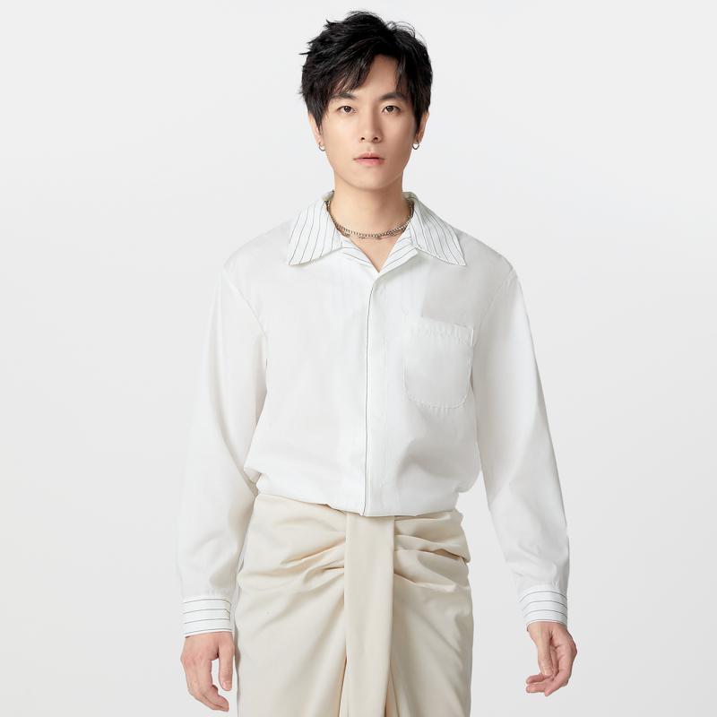 

Весна Женщины Мужчины Унисекс Длинный рукав Принт Лоскутные пуговицы Повседневные рубашки Блузка 3XL