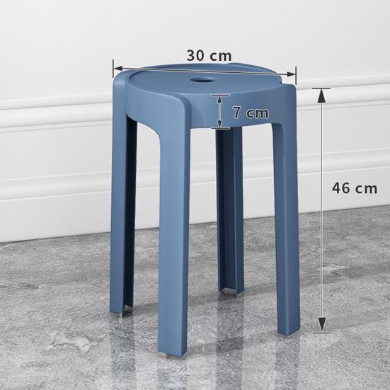 6 Stück Kunststoffhocker Stapelbar Tragbar Rund Ineinander stapelbare Hocker 150 kg Tragfähigkeit Ohne Rückenlehne Barhocker Sitzgelegenheit für Zuhause Klassenzimmer