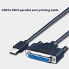 Printer Cable USB 2.0 To Parallel Adapter DB25 Parallel Printer Cable Adapter with Thumb Screws Connectors Data Transfer