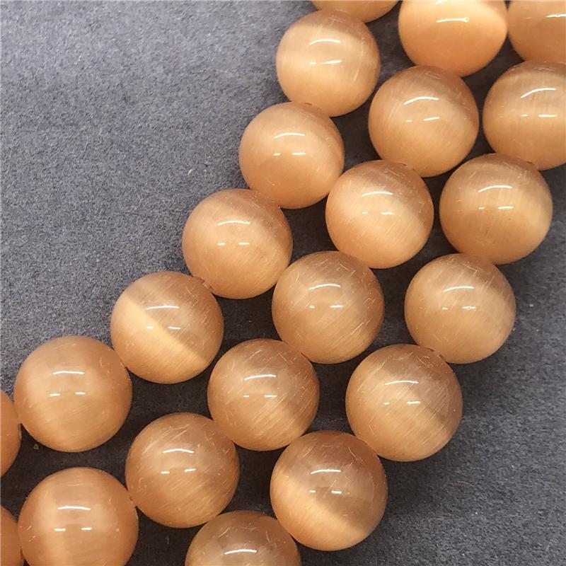 Orange Cat Eye Beads Loose Spacer Charm Beads Jewelry Accessories