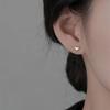 Silver S999 Women's Heart Earrings - Simple, Elegant, and Luxurious Ear Studs with a High-End Feel.