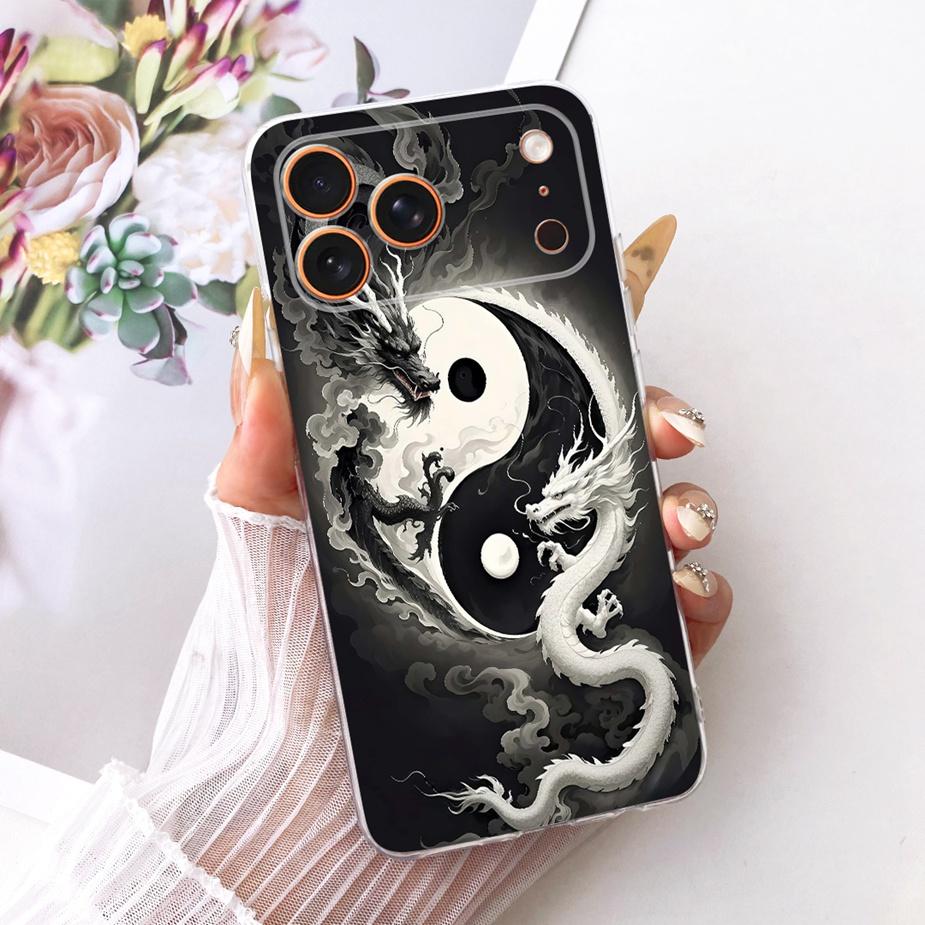 For Apple iPhone 17 Pro Max Case Luxury Flowers New Painted Cover Clear Silicone Case For iPhone 17 Air iPhone17 Pro Soft Fundas