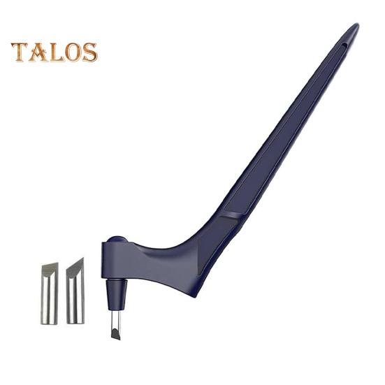 

Инструмент для резки поделок Ручка с эргономичной ручкой Вращающееся на 360 градусов лезвие Ручка-резак из нержавеющей стали Инструмент для вырезок из бумаги Инструмент для поделок своими руками синий