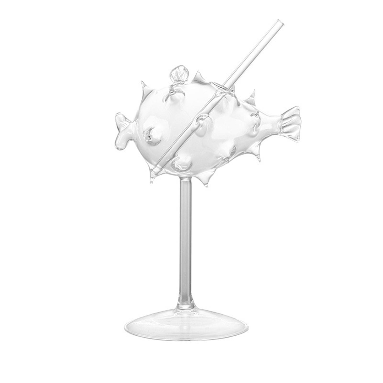 Creative Cocktail Glass  Bar Party Drinkware Spiny Dolphin Glass