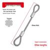 Rust-Proof, Wear-Resistant Steel Wire Rope with Aluminum Head - High Load-Bearing, Corrosion-Resistant, Thickened for Outdoor Industrial Safety