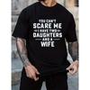 European Sizes  Trendy Men'S Short-Sleeve T-Shirt Featuring a Humorous Family Quote, Designed with Digital Prints