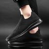 Solid White Fashion Knitting Casual Shoes Men Super Light Breathable Stretch Socks Sneakers Slip On Tenis Masculino Black Zapato