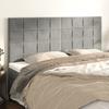vidaXL Headboard Light Grey 180x5x118/128 Cm Velvet