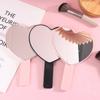 High Definition Handheld Heart-shaped Eyelash Mirror Eyelash Inspection Mirror Makeup Gadgets Vanity Mirror Girl Gifts