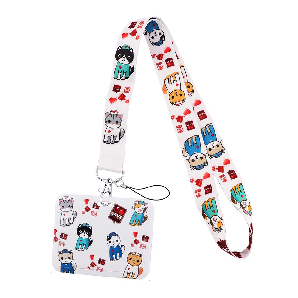 Medical signs Credential Holder Keychains Neck Lanyard For Pass Card Credit Card Holder Keychain Straps Mobile Phone Wholesale