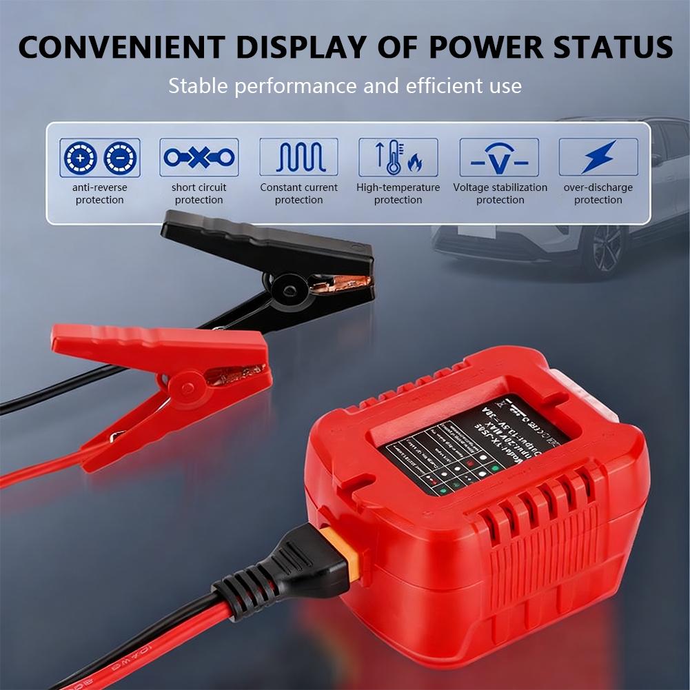For Makit A/MWQ /Dewal T/BS18V 20V Lithium-Ion Battery Car Jump Starters Adapter With LED Power Indicator Light