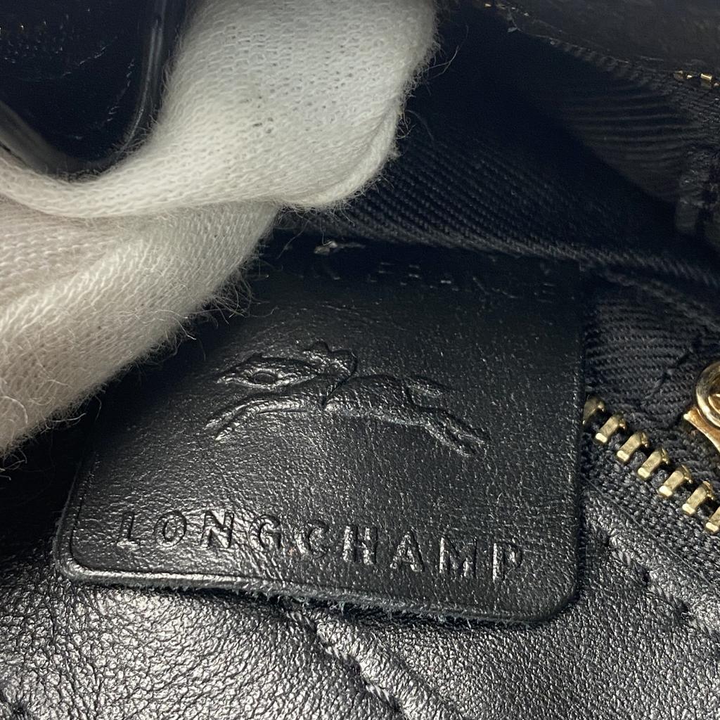 Used LongchampShoulder Bag black/Brown/Green Leather Women