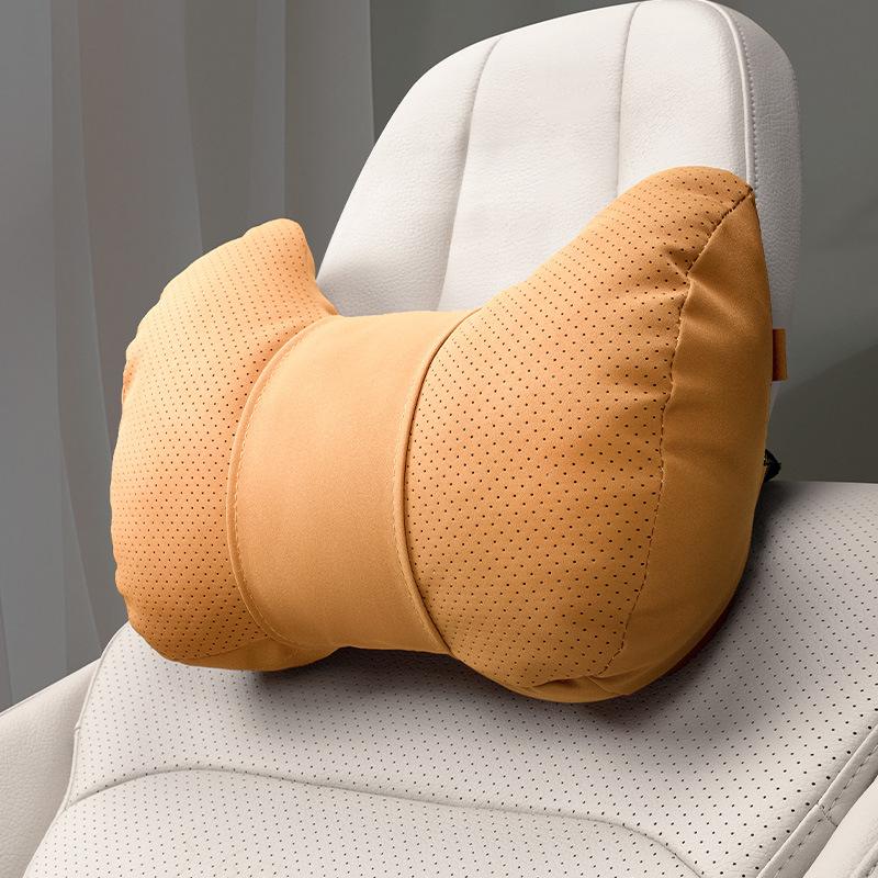 2025 Summer Suede Car Headrest S-Class Pillow Car Neck Protection Pillow High-end Cushion Seat Waist Pillow Waist Protector